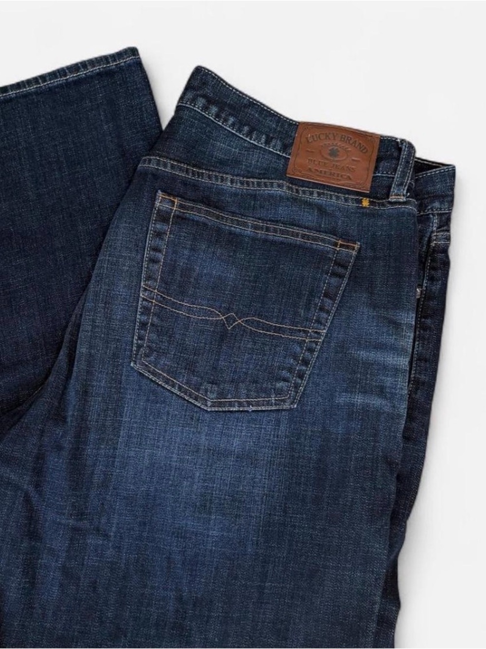 Lucky Brand 181 Relaxed Straight Dark Blue Denim Jeans Men's Size 40x34 40 NWOT